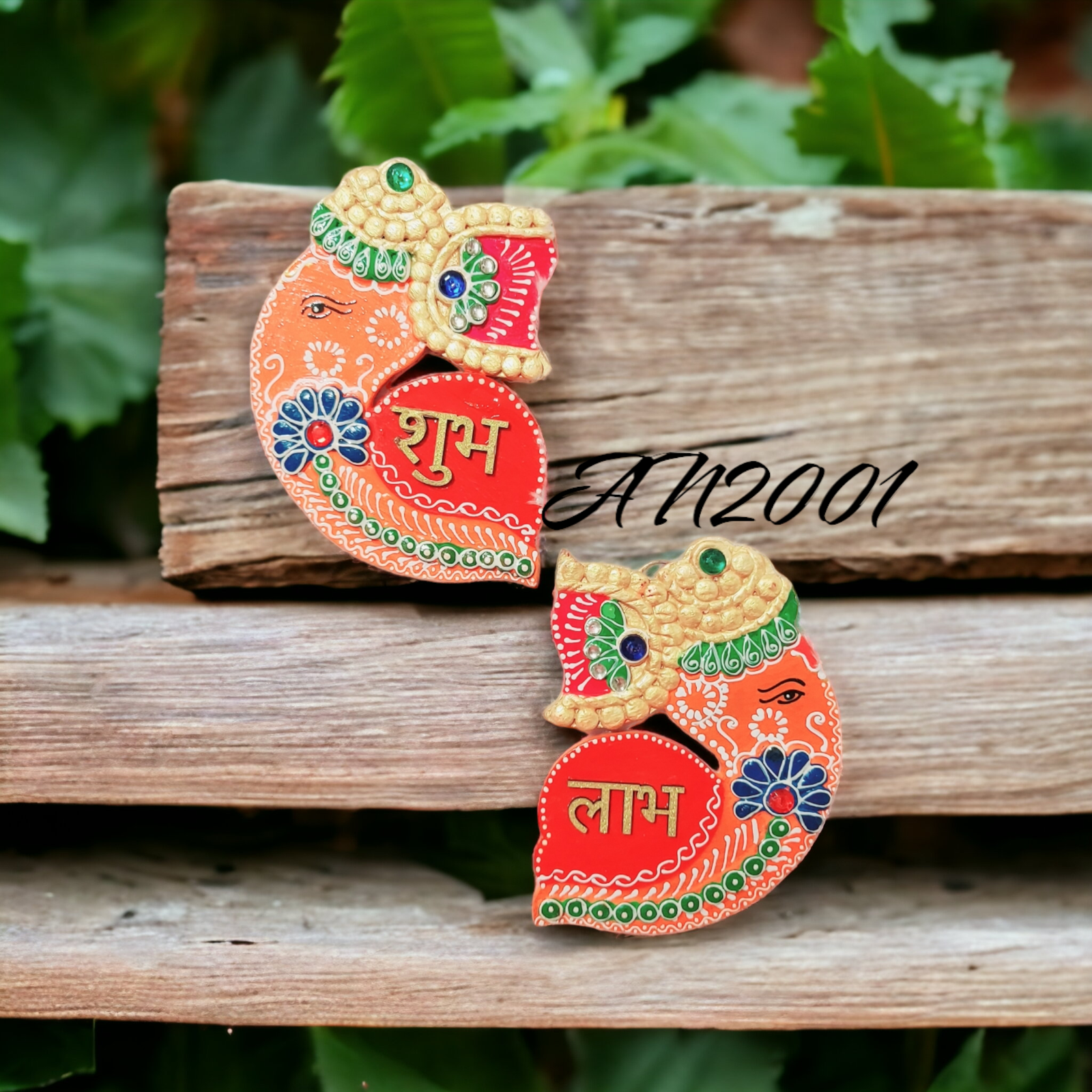 GANESHA SHUBH LABH WALL HANGING 1 PAIR